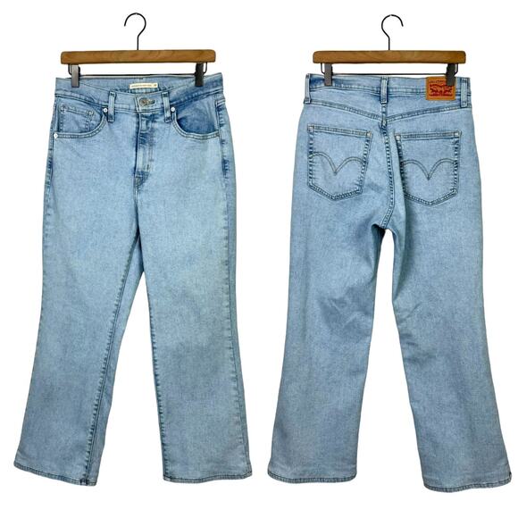 Levi's | Light Wash High Waisted Crop Flare Jeans ALTERED - Picture 2 of 9